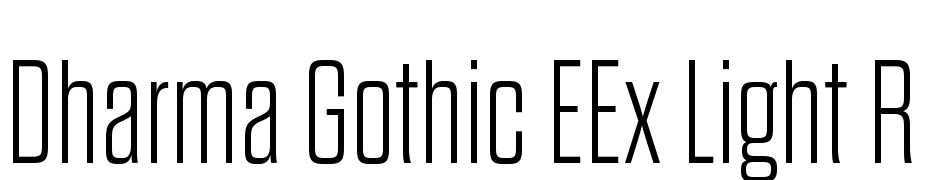 Dharma Gothic E Ex Light Font Download Free